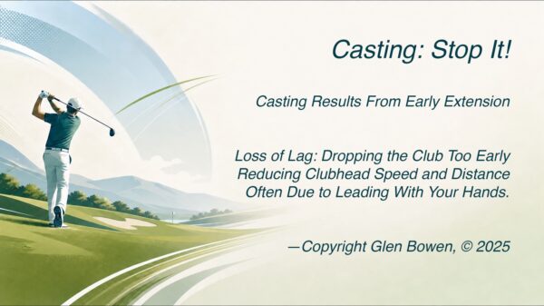 Understanding casting in golf swings