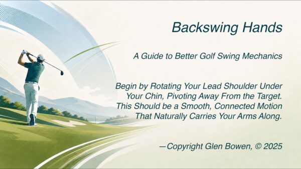 Golf swing mechanics guide for backswing technique.