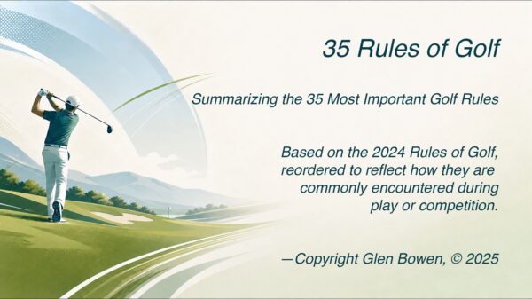 Key golf rules for players
