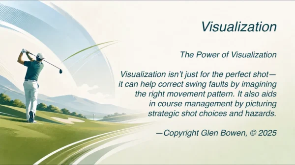 Visualization techniques for improving golf performance.