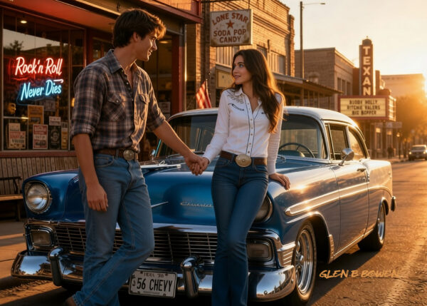 56 Chevy 5x7 Slate